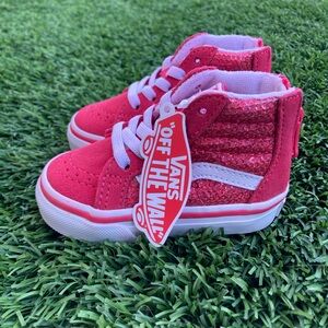 NEW Vans Kids Pink High-Top Sneakers